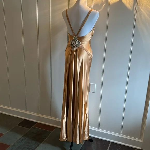Gorgeous 100% Silk Long Gown size 6 - Picture 4 of 6